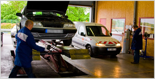 Contrôle technique en pleine réalisation